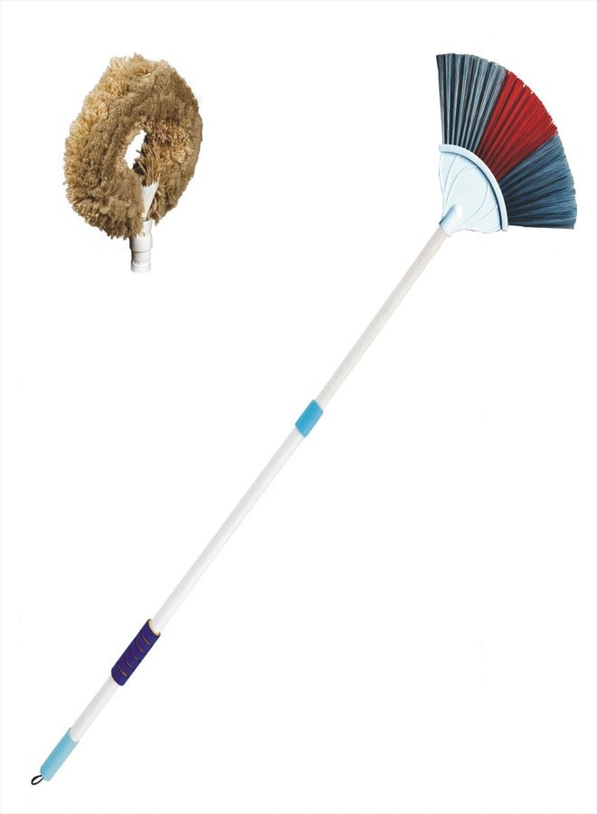 Vimal SAAMA (2 in 1) Multi-Purpose Broomstick with Extendable Handle & Interchangeable Broom-Heads for Jaala (Spider/Cob Web) / Ceiling Fan/Wall/Roof Cleaning (Combo Pack of 1) - Image 1